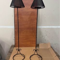 44” Black Candle Holders 
