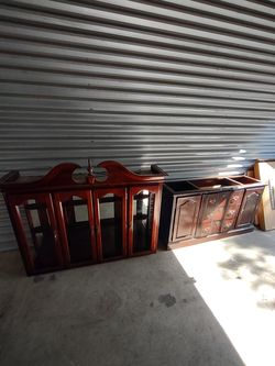 Buffett Cabinet + Book Shelves