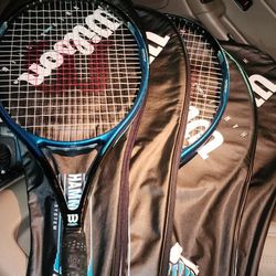 4 Wilson Tennis Rackets 