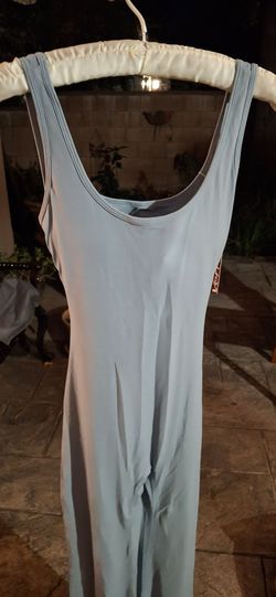 VertVie Women's Light Blue Sleeveless Open-Back Jumpsuit – Size Medium – New With Tags