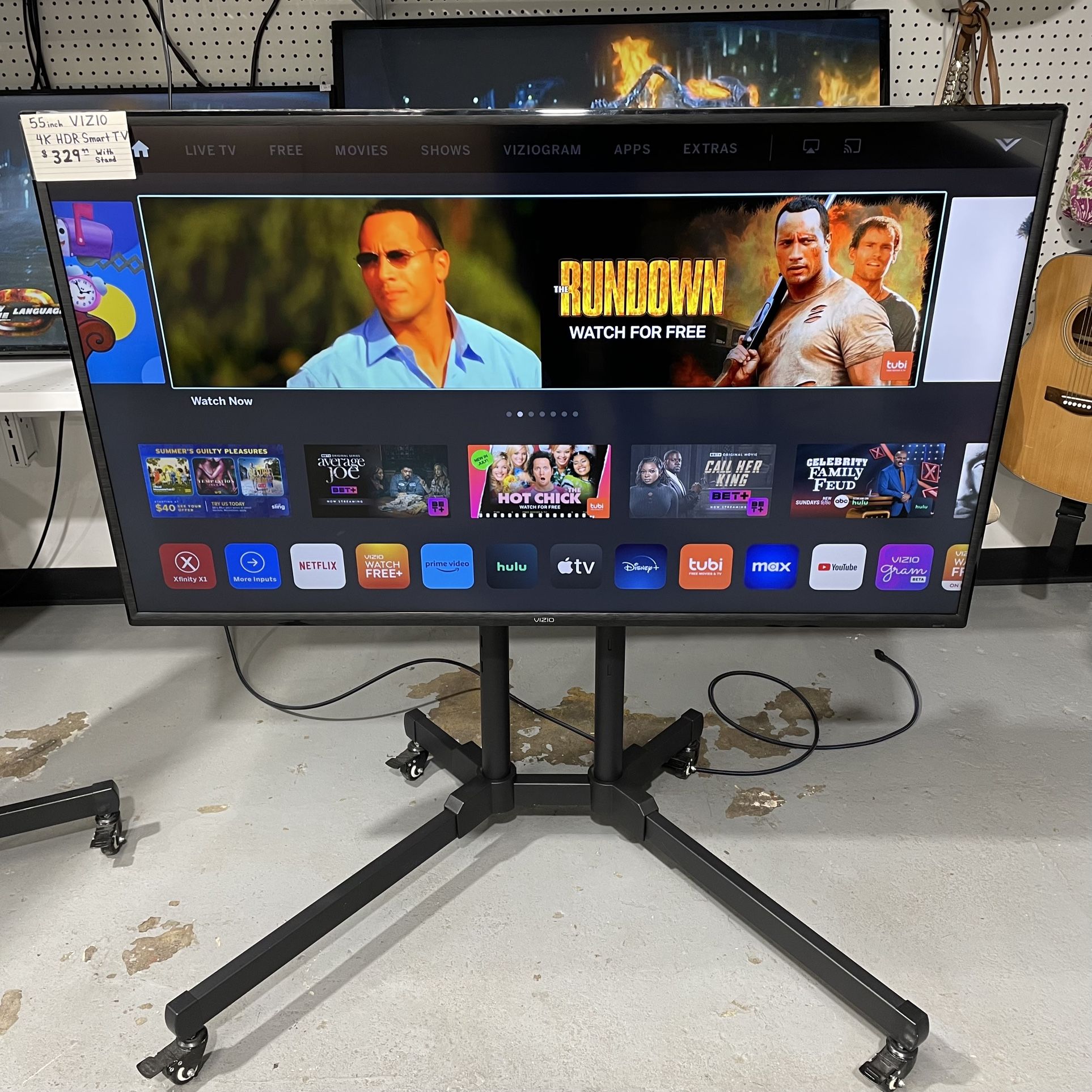 VIZIO 55” V-Series 4K HDR Smart TV w/ Rolling Stand