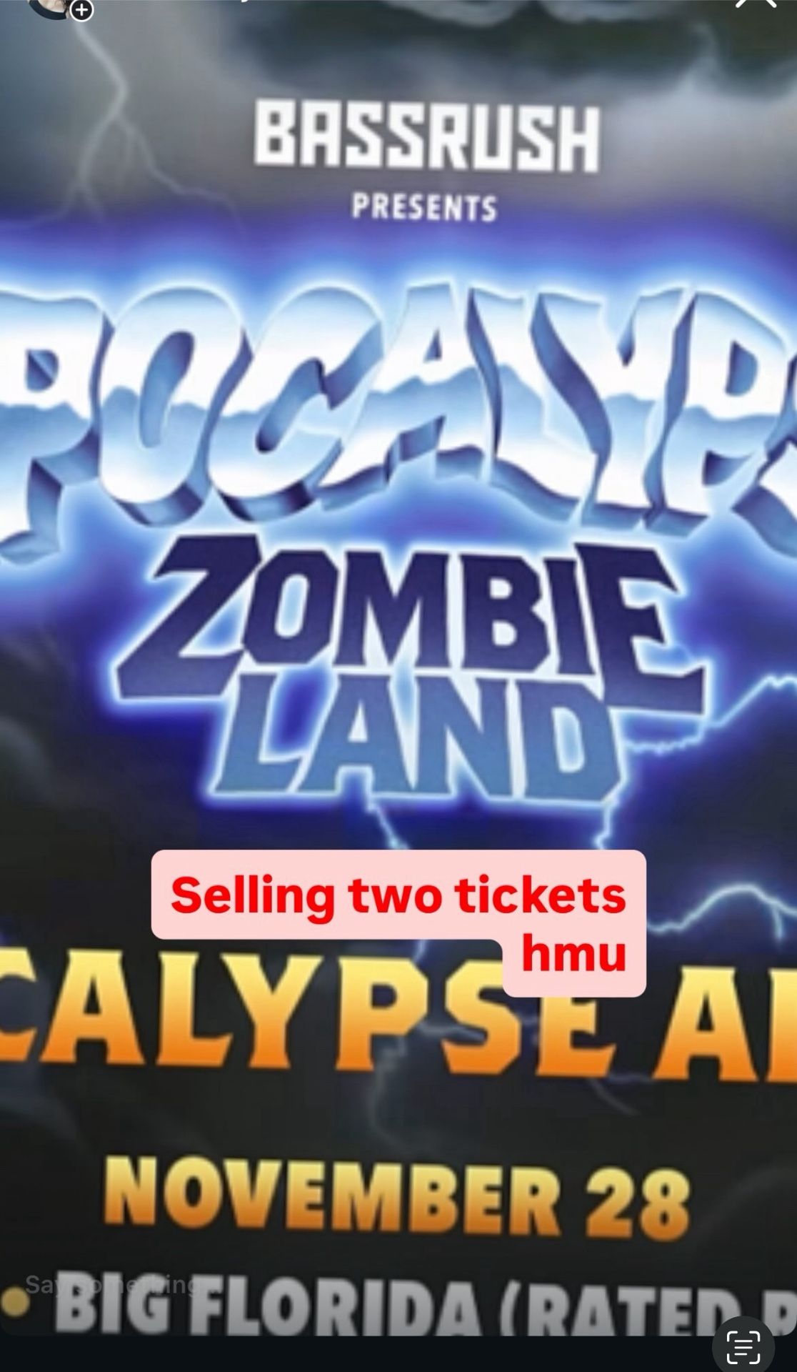 2x Apocalypse Zombieland (Discounted Tickets)
