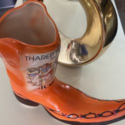 Ceramic boots from Michoacan