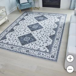 5ft X 7ft Wyatt And Ash Washable Area Rug