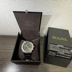Bulova Green Dial Geometric Chronograph