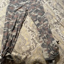 Womens Size Small Dressy Slit Camo Pants