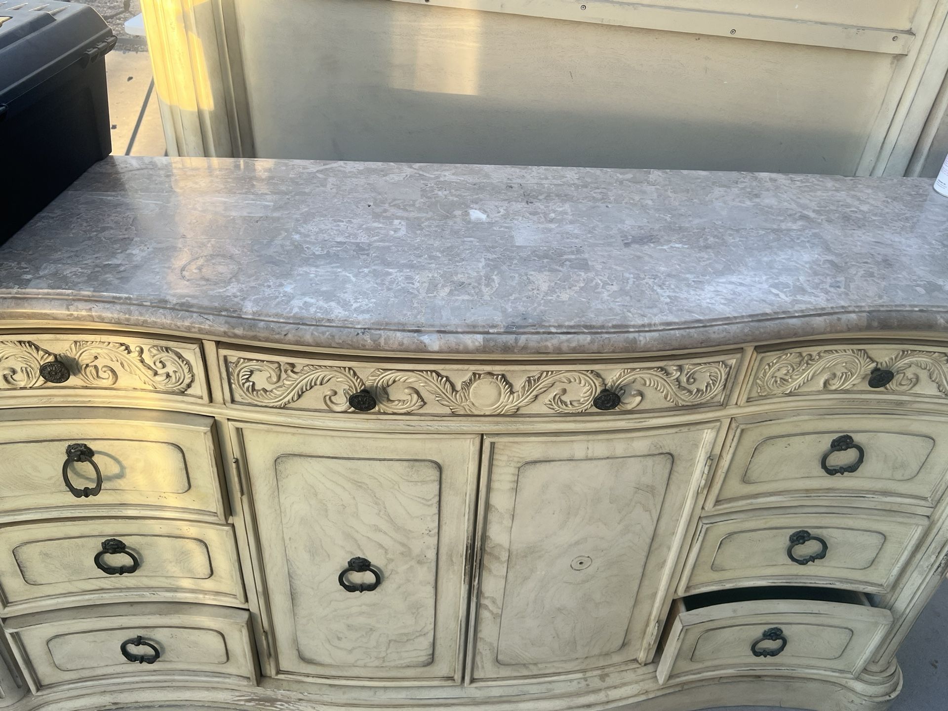 Bed frame and Dressers With Mirror