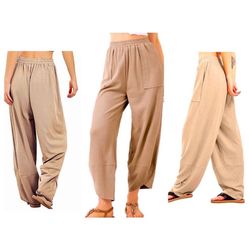 NWT Baggy Wrap Hem w/ Pockets Casual Elastic Waist Wide Leg Harem Pants XS