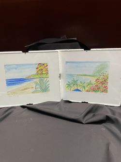 Chantal Marie Baie Longue Baie Rouge Water Color Paintings