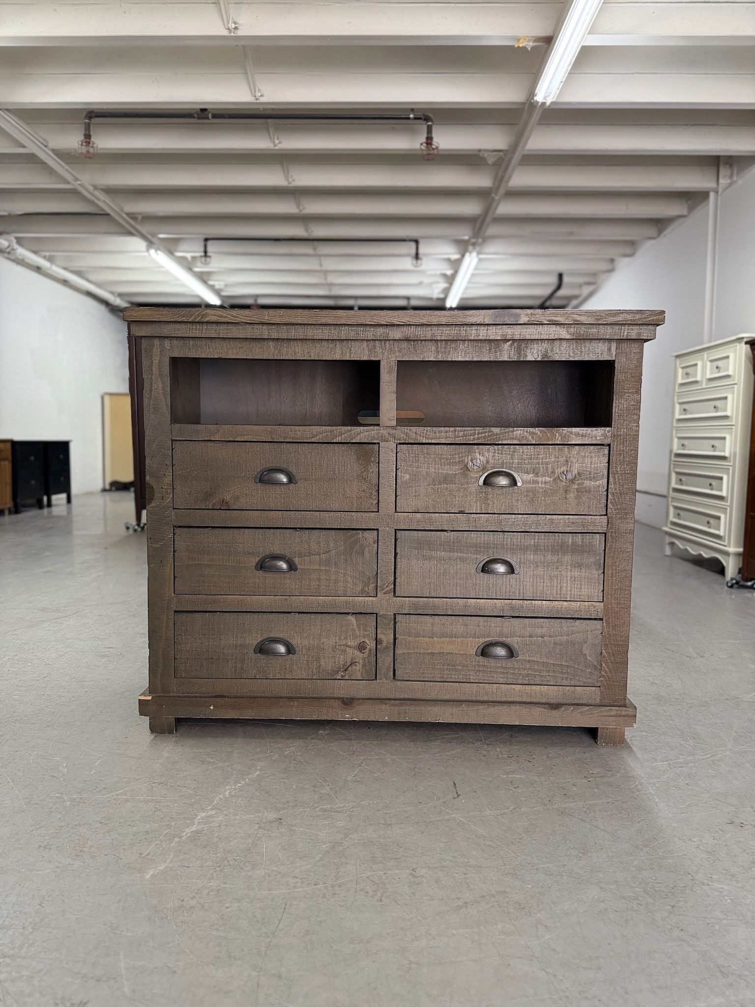 Wood 6 Drawer Dresser / Media Console
