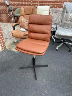 Armless Office Chair with Chrome Base