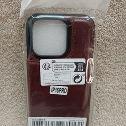 Iphone 15 Pro case leather