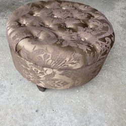 Round Chocolate Ottoman