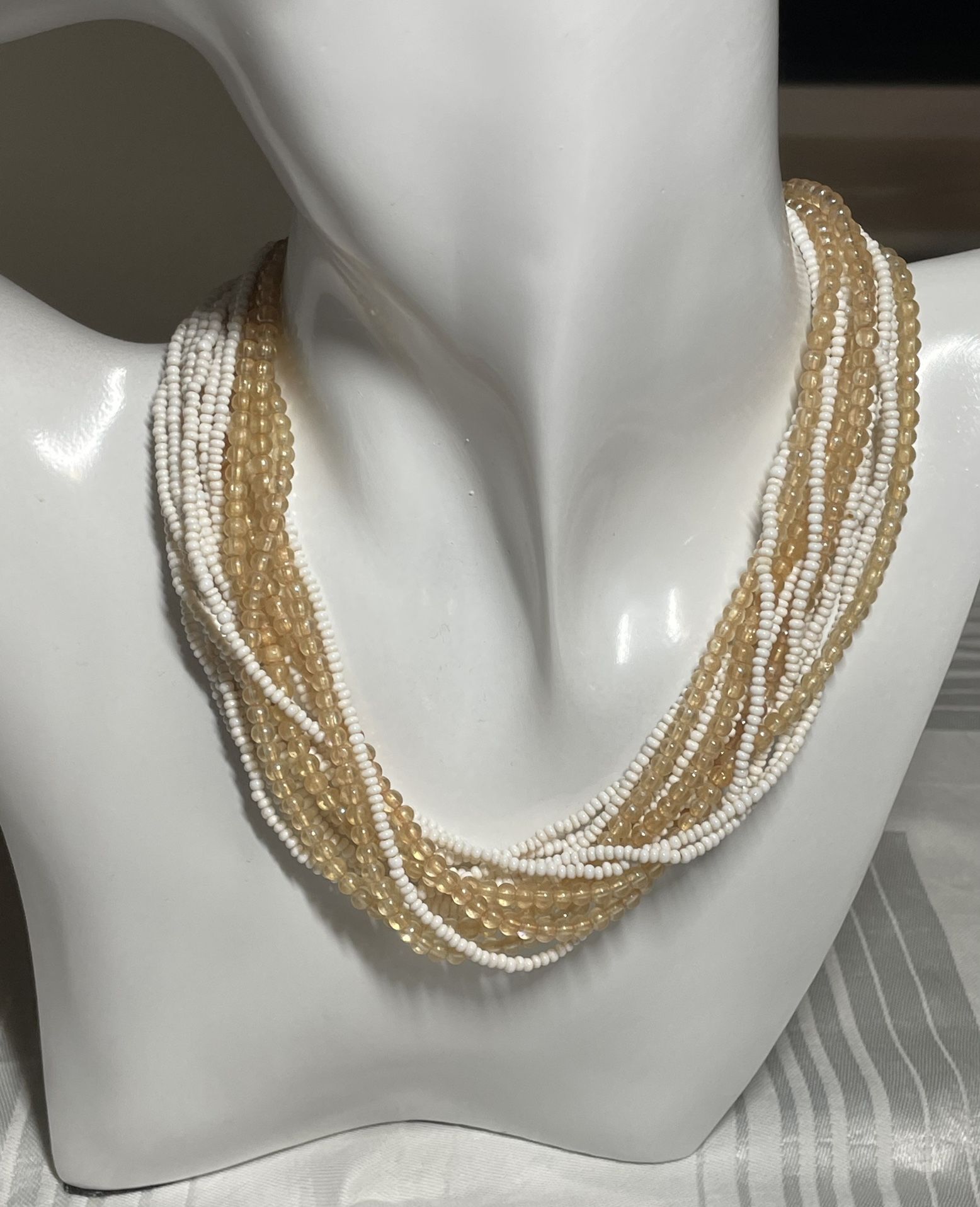 Vintage Miriam Haskell Seed Bead Necklace