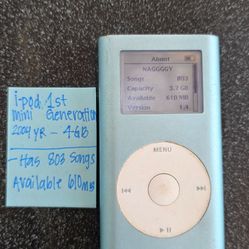 iPod Mini 1st Gen 4GB Blue (Works)