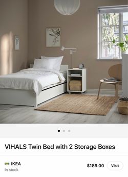 IKEA Twin Bed Frame w/ Storage