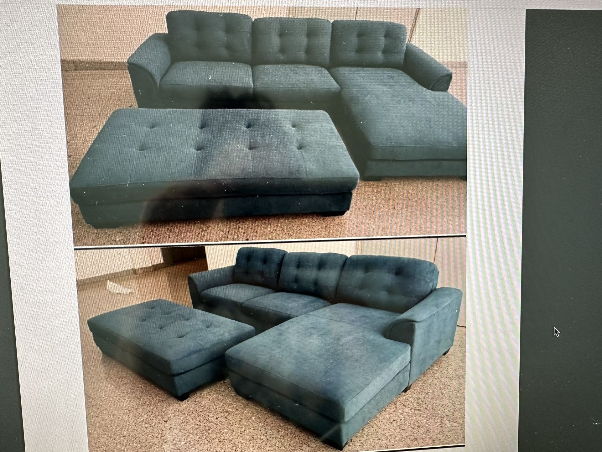 COMFY NEW BISCAYNE SECTIONAL SOFA AND OTTOMAN SET ON SALE ONLY $899. IN STOCK SAME DAY DELIVERY π EASY FINANCING