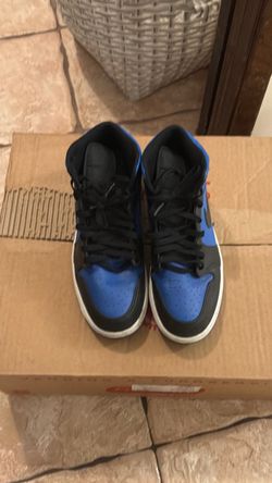 Air Jordan 1 Mid Royal Blue Black Sneakers 11