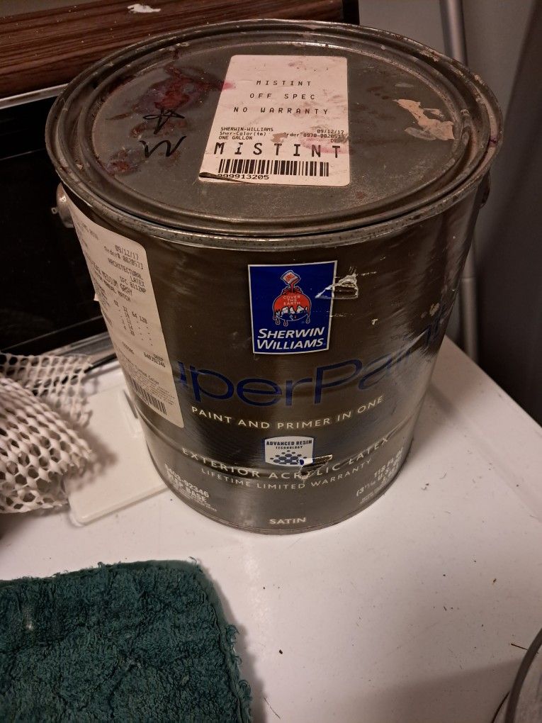 Sherwin Williams  Super Paint Exterior Purple Gallon. 