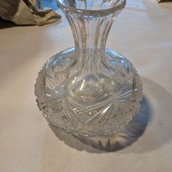 Cut glass Flower Vase 8 Inches Tall