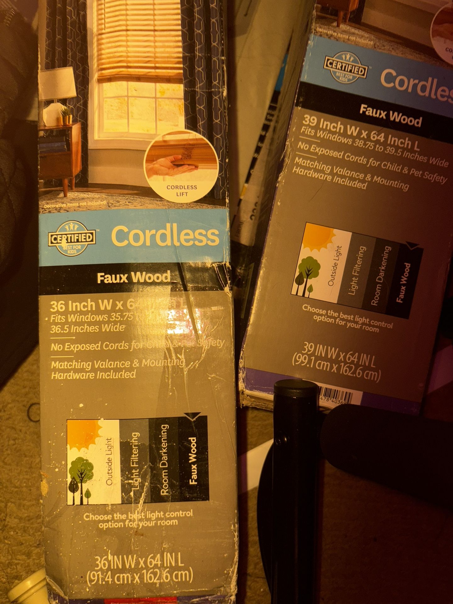 Faux Wood Cordless 2 Inch Blinds New In Box
