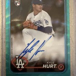 Kyle Hurt 2024 Topps Chrome RC Autograph aquarium Refractor 154/199