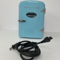 Retro Mini Refrigerator in Blue