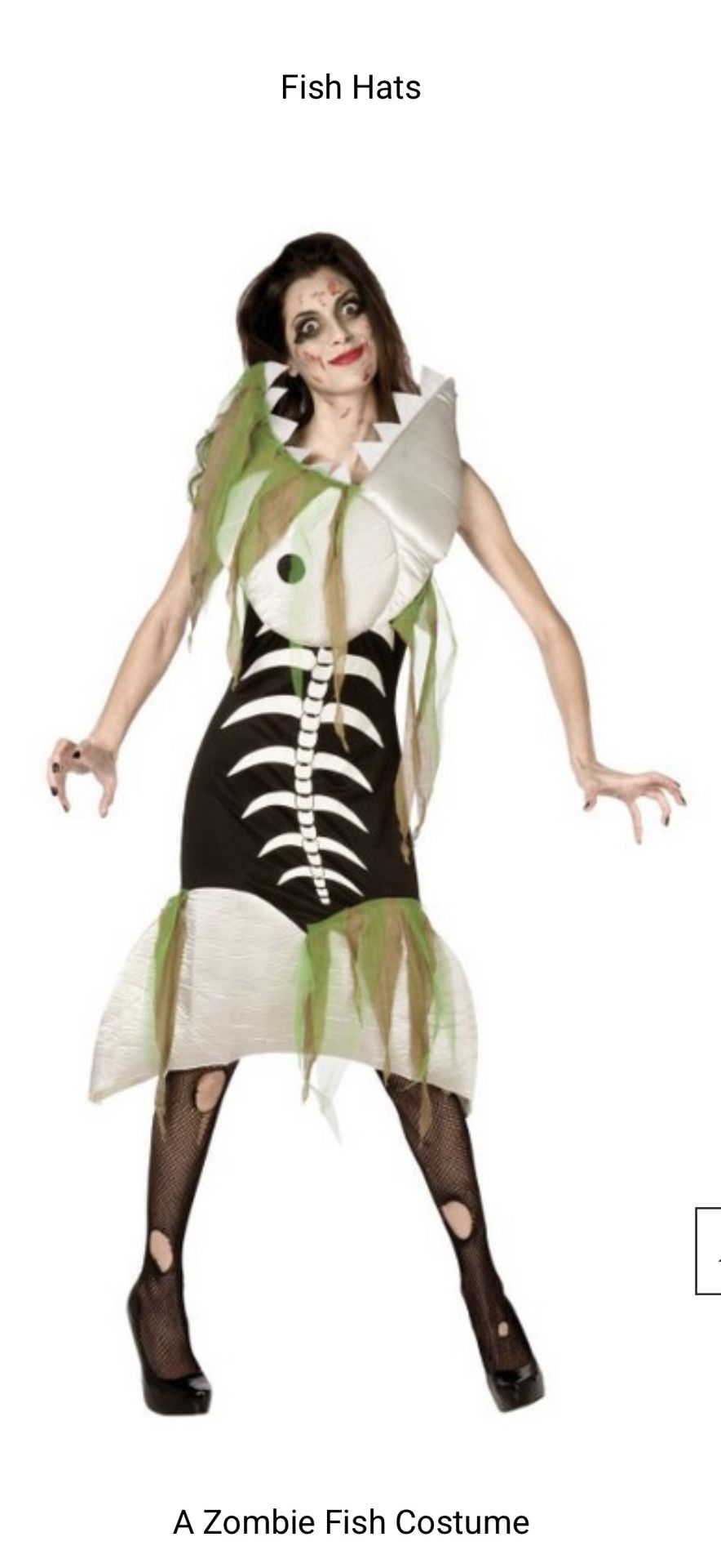 Zombie Dead Fish Dress Halloween Costume 