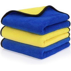 Thick Microfiber Cleaning Cloth for Cars Detailing Ultra-Absorbent Car Drying Towel Large Car Wash Towel Soft Car Towels Lint Free Microfiber Towels f