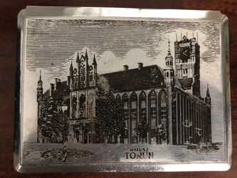 Vintage metal jewelry storage box 4 x 5