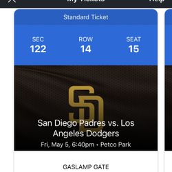 Padres vs Dodgers Friday 5/5