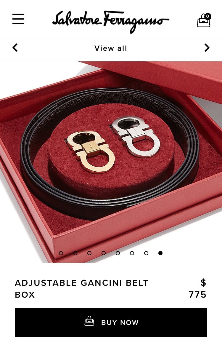 Salvatore Ferragamo Gancini Belt Box
