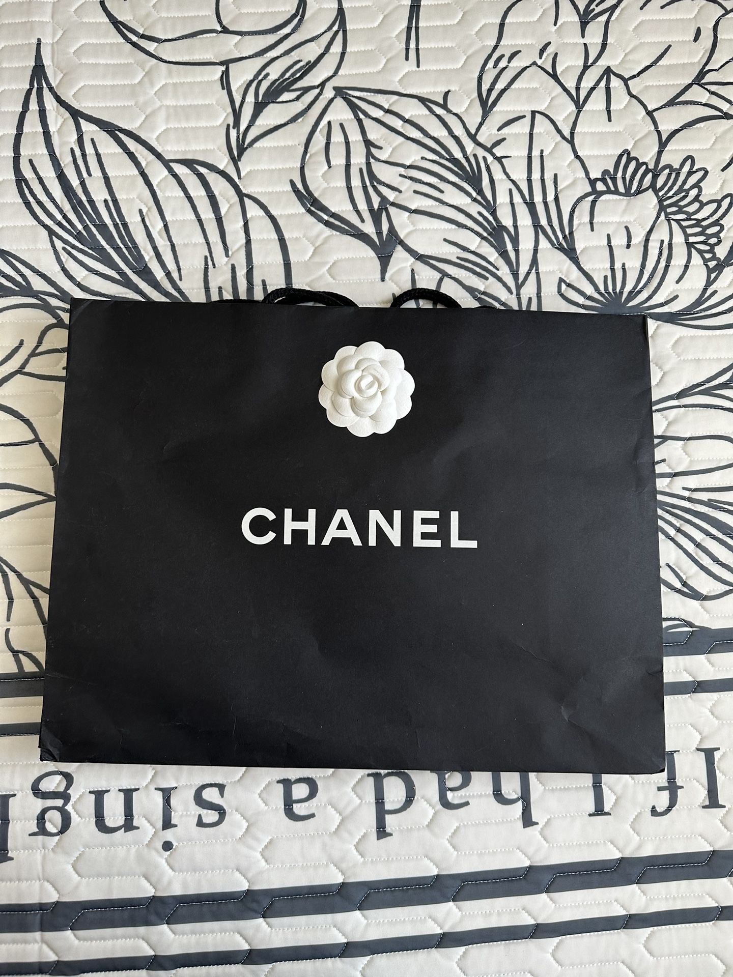 Chanel Shopping Bag With Flower