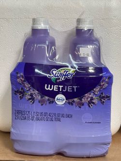 Swiffer WetJet Floor Cleaner Refill Pack Lavender Scent – 2 Bottles  | $15