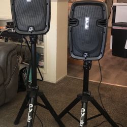 Pyle Powered Bluetooth PA Speakers Kit