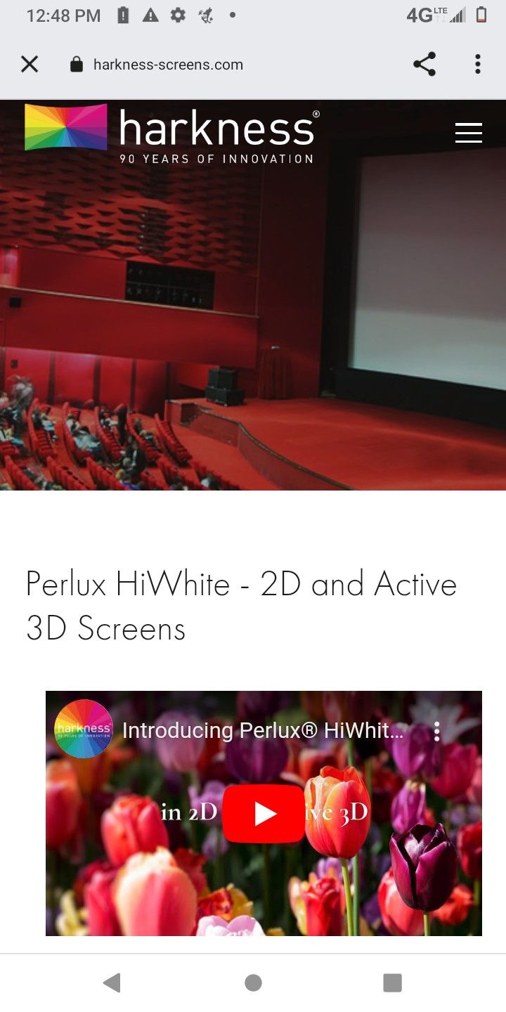 *HARKNESS CINNEMA SCREEN PERLUX*