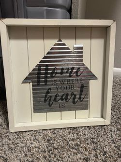 Farmhouse Home Is Where Your Heart Is Sign