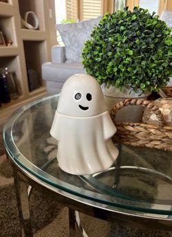 Ceramic Mini Ghost Cookie Jar Halloween