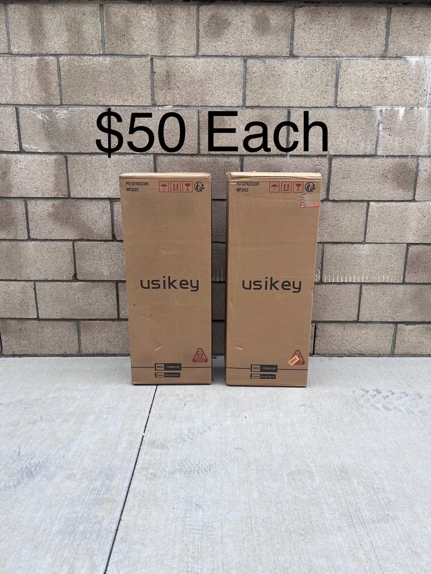 NEW Rustic Brown Storage Cabinet w/1 Drawer, 2 Doors, 3 Shelves, Free Standing Cupboard **$50 Each**