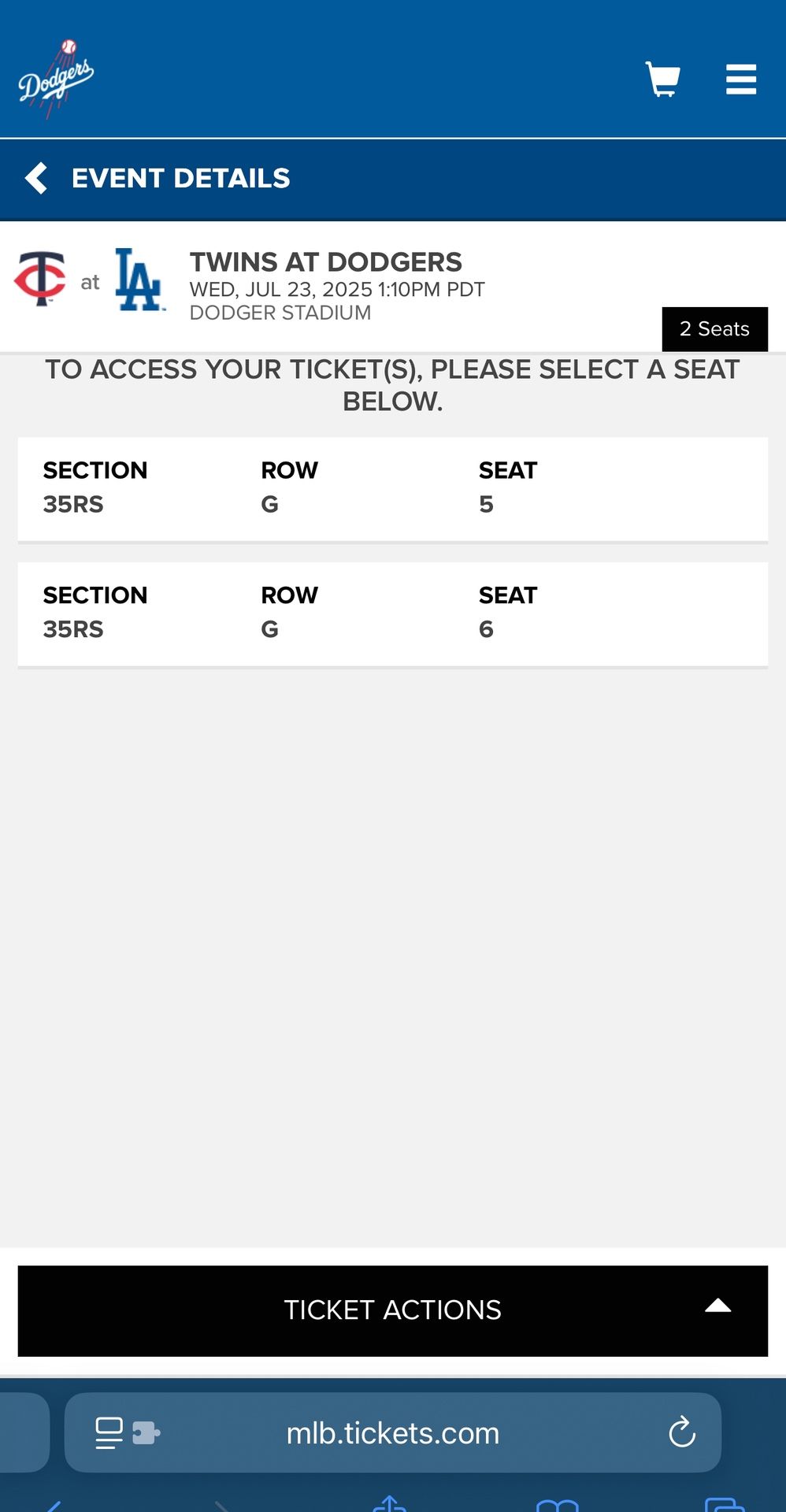 Two Twins at Dodgers Tickets For Sale Cheap