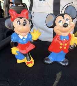 Vintage Porcelain Mickey And Minnie