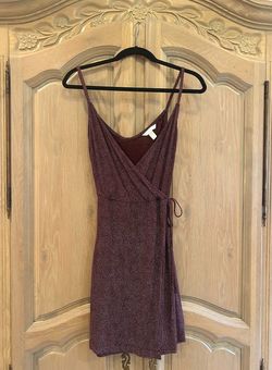 H&M burgundy wrap dress