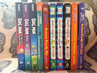 Dog Man, Rowley Jefferson, Diary of a Wimpy Kid Book Lot