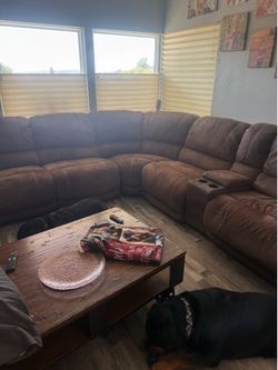 Reclining Couch and non reclining recliner