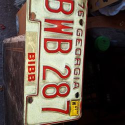 Vintage License Plate 