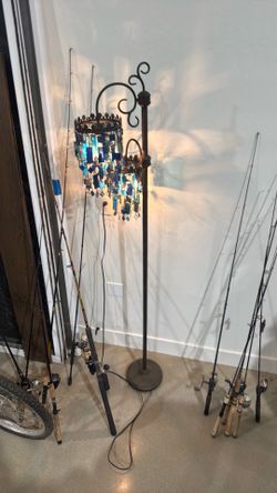 Stain glass floor lamp