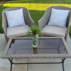 Stylewell Park Pointe Beige Wicker Patio Furniture 