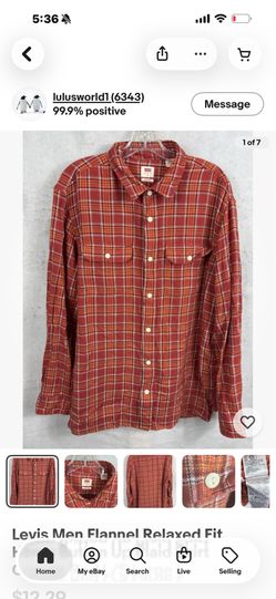 Levi’s flannel 2XL long sleeve button up $10