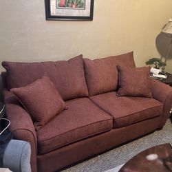 Sofa, Terra-Cotta Color