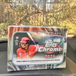 BRAND NEW TOPPS CHROME 2024 MLB BASEBALL BLASTER BOX!!! FACTORY SEALED!! HOTTEST PRODUCT ON THE MLB BASEBALL MARKET! ELLY DE LA CRUZ, OHTANI, JUDGE 